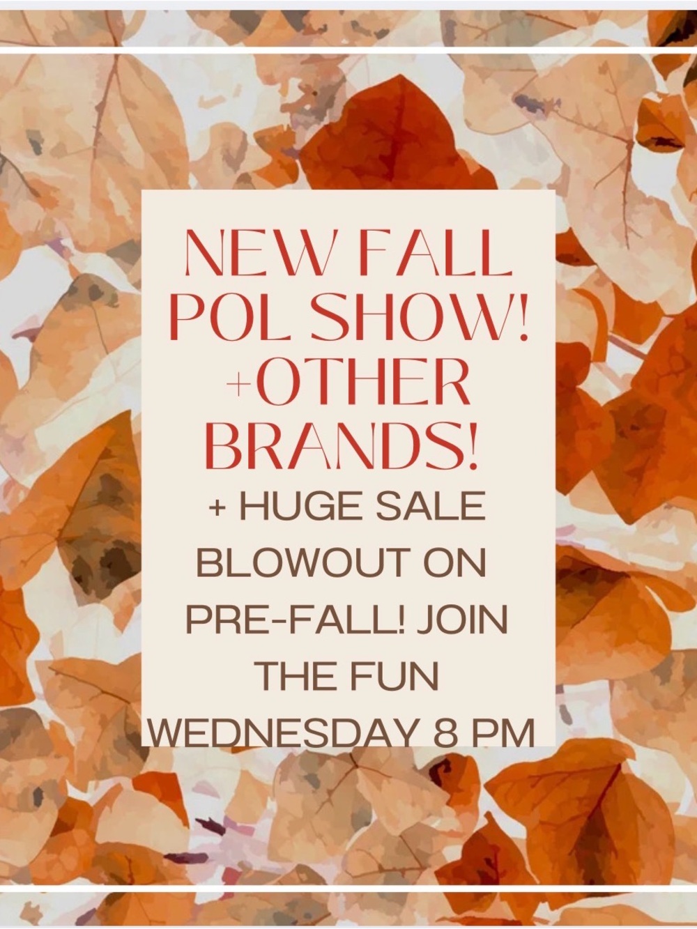 Live Notice!l Like this listing2be notified of lives!join the fun! All NWT!